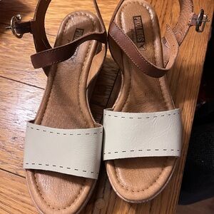 PIKOLINOS Brown and Cream Espadrilles